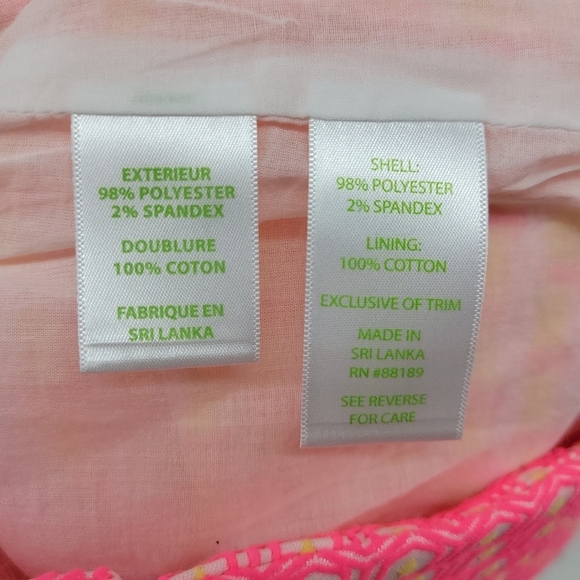 Lilly Pulitzer Hot Pink Tate Tropical Mini Skirt Size 4 - Picture 7 of 12
